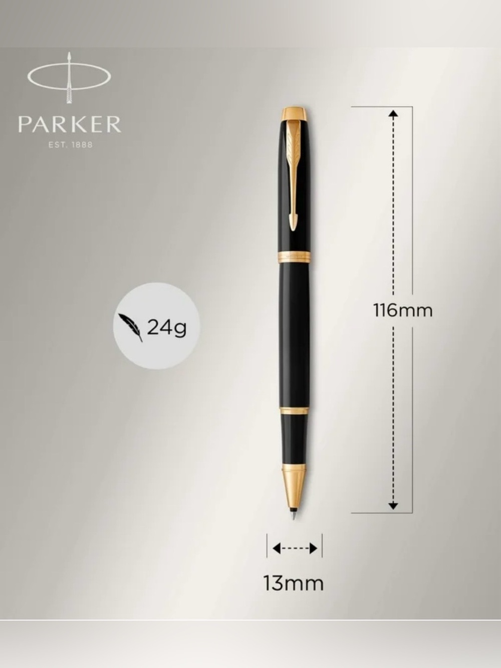 PARKER Pens Parker IM Ballpoint Pen in Black with Gold Trim